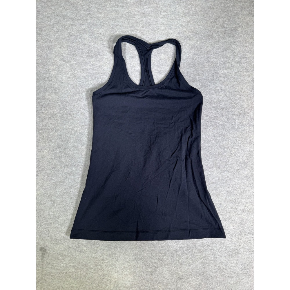 Lululemon Tank Top Women's Black 4-Way Stretch Relaxed Sweat Wicking Racerback‎